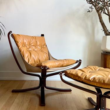 Falcon Chair & Ottoman by Sigurd Ressell