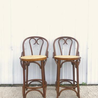 Vintage Thonet Style Counter Stools