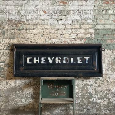 Vintage 1947-1953 Chevy Embossed Steel Truck Tailgate 