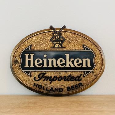 Vintage Heineken Imported Holland Beer Sign circa 1964 