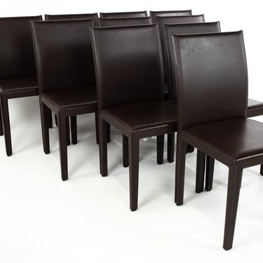 Maria Lee Leather Dining Chairs - Set of 10 - mcm 