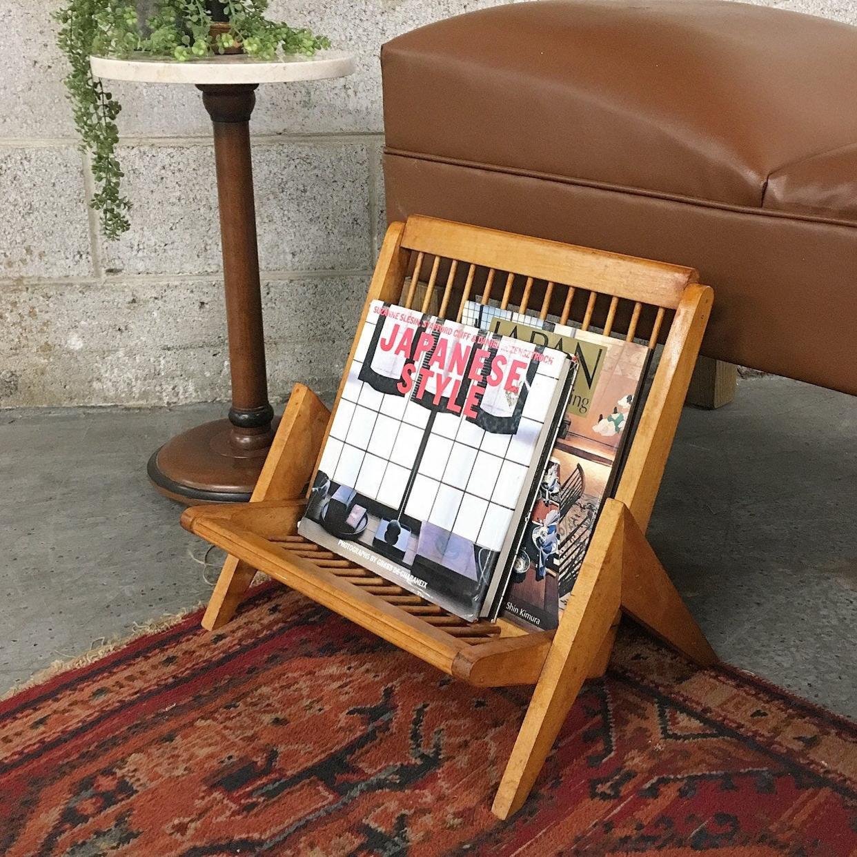 Vintage Magazine Rack Retro 1960s Mid Century Modern | Retrospect ...