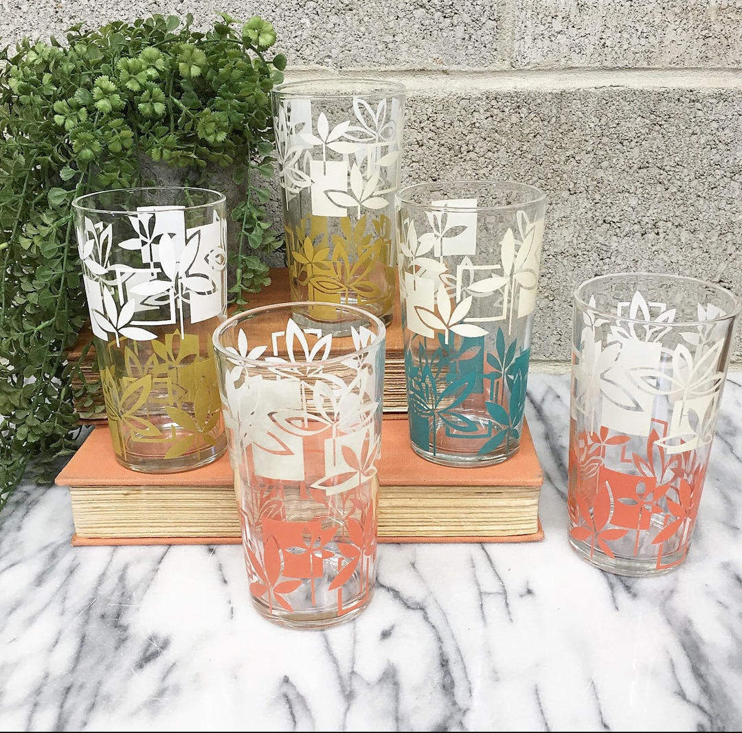 Vintage Drinking Glass, Set of 4 – Celadon at Home