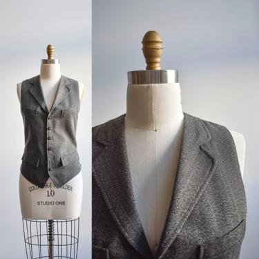 Vintage Wool Menswear Inspired Waistcoat 