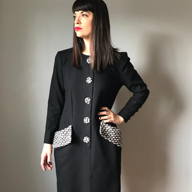 Vintage 80s Karl Lagerfeld Wool Dress 