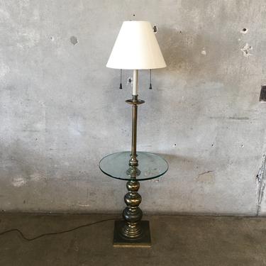 Vintage Stiffel Floor Glass Table Lamp