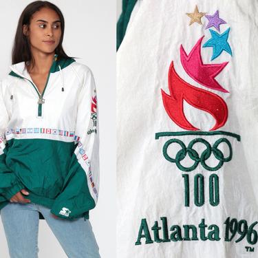 1996 Olympics Jacket ATLANTA Summer Games Windbreaker Hooded