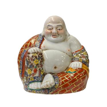 Chinese Canton Mix Ceramic Happy Laughing Buddha Statue ws1604E 