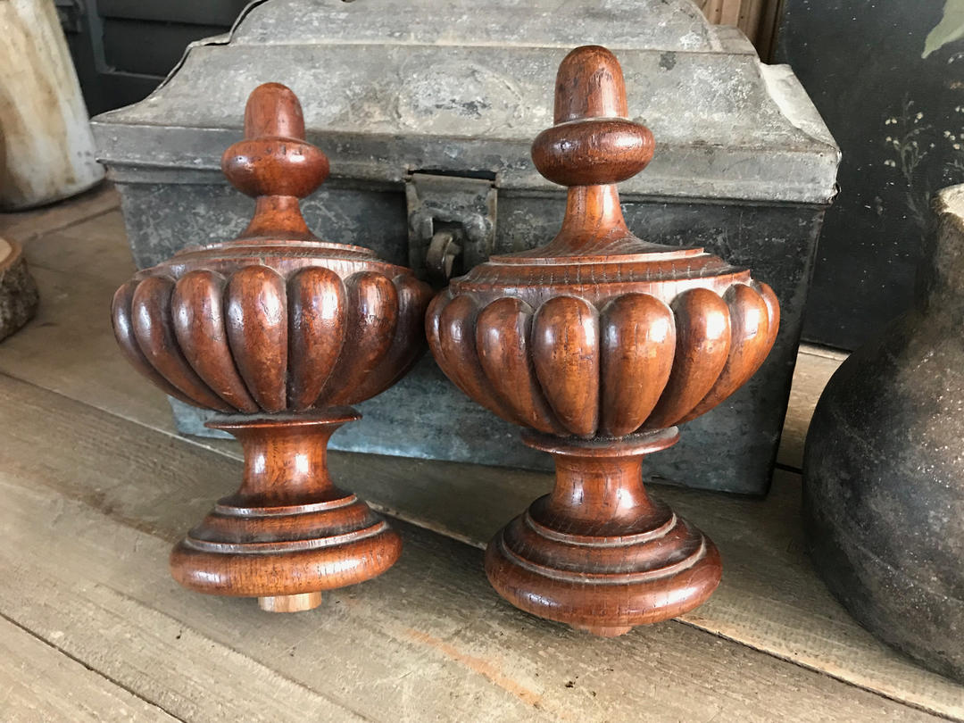 Antique wood finial Architectural discount salvage Furniture decoration 2.32 inches