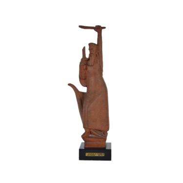 Vintage 1970 Alva Museum Replica Sculpture Moissaye Marans “Swords into Ploughshares” 