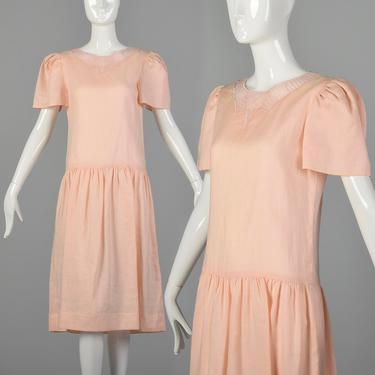 Small Albert Nipon 1980s Linen Dress 