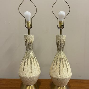 MCM vintage ceramic lamps by faip 