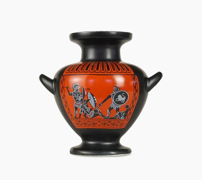 1983 Japanese Ceramic Vase Miniature Made In Japan Greek Mythology