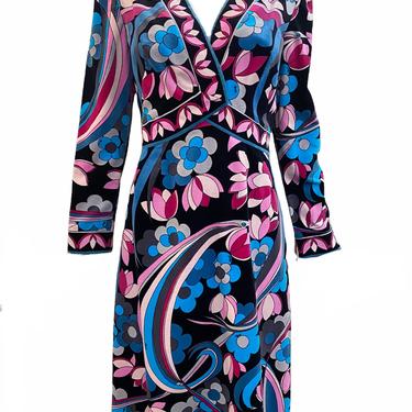 Pucci Swinging 70s Velvet  Print Dress