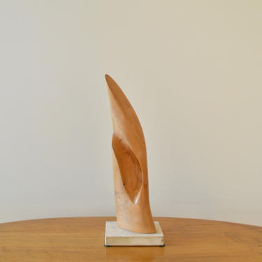 Vintage Abstract Maple Wood Sculpture by Les Kleinberg 