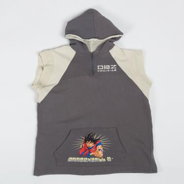 Vintage Dragonball Z Hoodie - Men's Small Short, Women's Medium | 00s Grey Graphic Sweatshirt Tank 