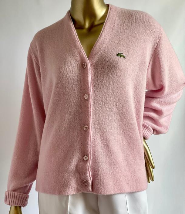 Pink lacoste cardigan hotsell