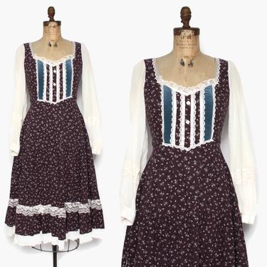 Vintage 70s Gunne Sax Midi Dress / 1970s Purple | Lucky Vintage ...