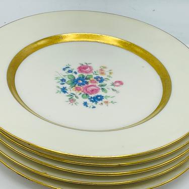 Vintage set of four Theodore Haviland &quot;Gainsborough BREAD 6&quot; Plates USA- Nice Condition 