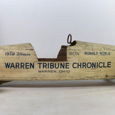 1959 Soap Box Derby Champion Cart - Warren Chronicle Tribune Ronald Noble 