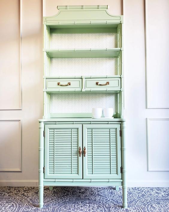 Henry Link Bali Hai Faux Bamboo Hutch Item 7084 Unique by Ruth Rockville, MD
