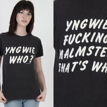 Vintage 1986 Yngwie Malmsteen T Shirt / Single Stitch Black 