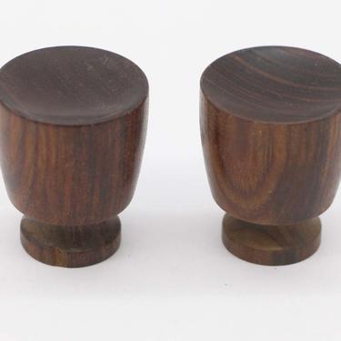 Pair of 1.25 in. Concave Rosewood Cabinet Drawer Knobs