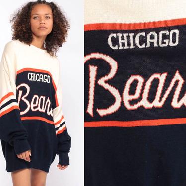 NFL Chicago Bears Unisex Throwback Intarsia Sweater