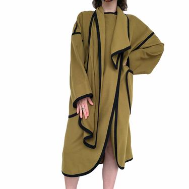 Vintage VTG 1980s 80s Michii Moon Sanyo Green Mod Coat Cape Outerwear 