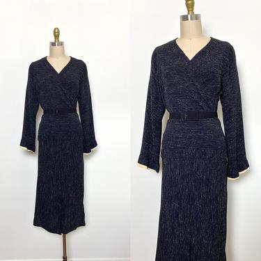 Vintage 1930s Dress 30s Day Dress Rayon Size Small 