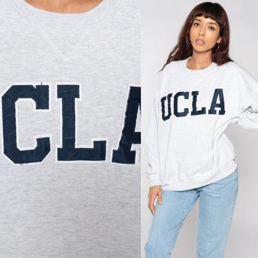 UCLA Sweatshirt 90s University Shirt Grey Graphic LOS ANGELES California College Sweater 1990s Vintage Russell Extra Large xl 2xl xxl 