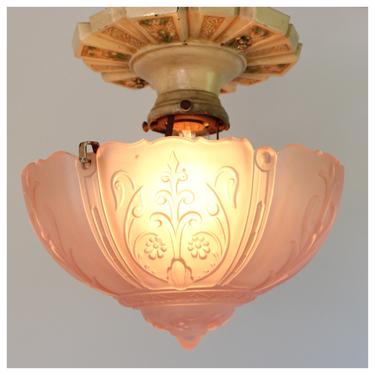 a4502 Art Deco Flush Mount Bowl Light 
