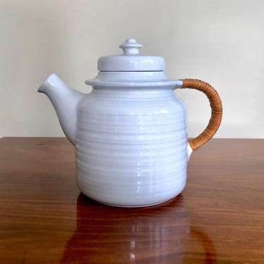 Vintage French Tea Kettle With Cane Wrapped Handle