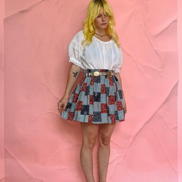 Bandana Check Handmade Vintage Skirt 