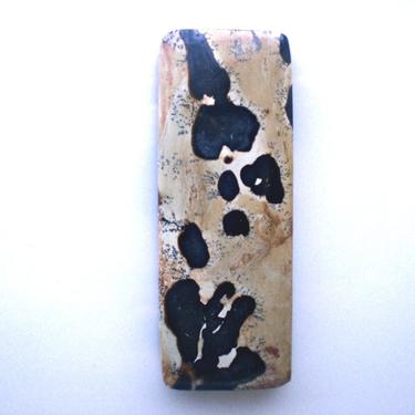 Chohua Jasper Carved Rectangle Pendant Focal Bead 50mm 