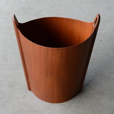 Iconic 60's P.S. Heggen Wastepaper Basket Scandinavian Teak 