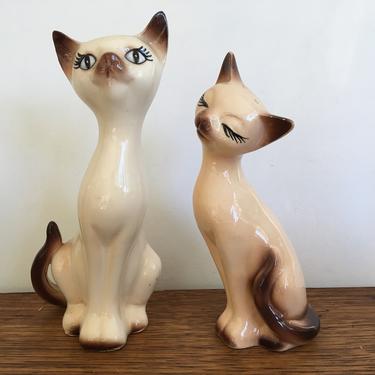 60's Vintage Siamese Cat Salt And Pepper Shakers, Made In Japan, 