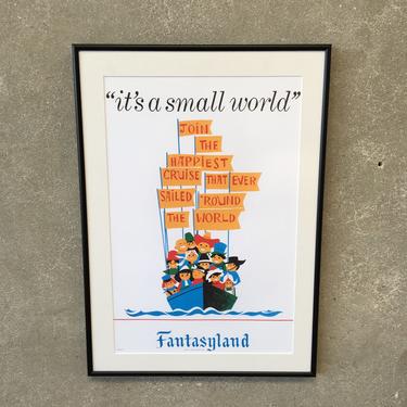 Vintage Disneyland "Small World" Attraction Poster Print