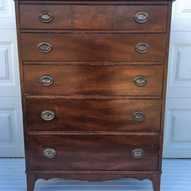 CUSTOMIZABLE Vintage Federal Dresser, Highboy Dresser, Antique Dresser, Painted Dresser, Chest of Drawers, Free NYC Delivery 