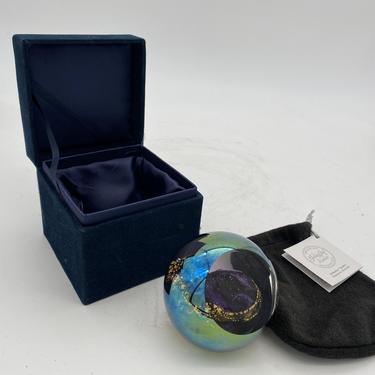 Glass Eye Studio &quot;Venus&quot; Art Glass Sphere Papper Weight by Golgenflow Studio 