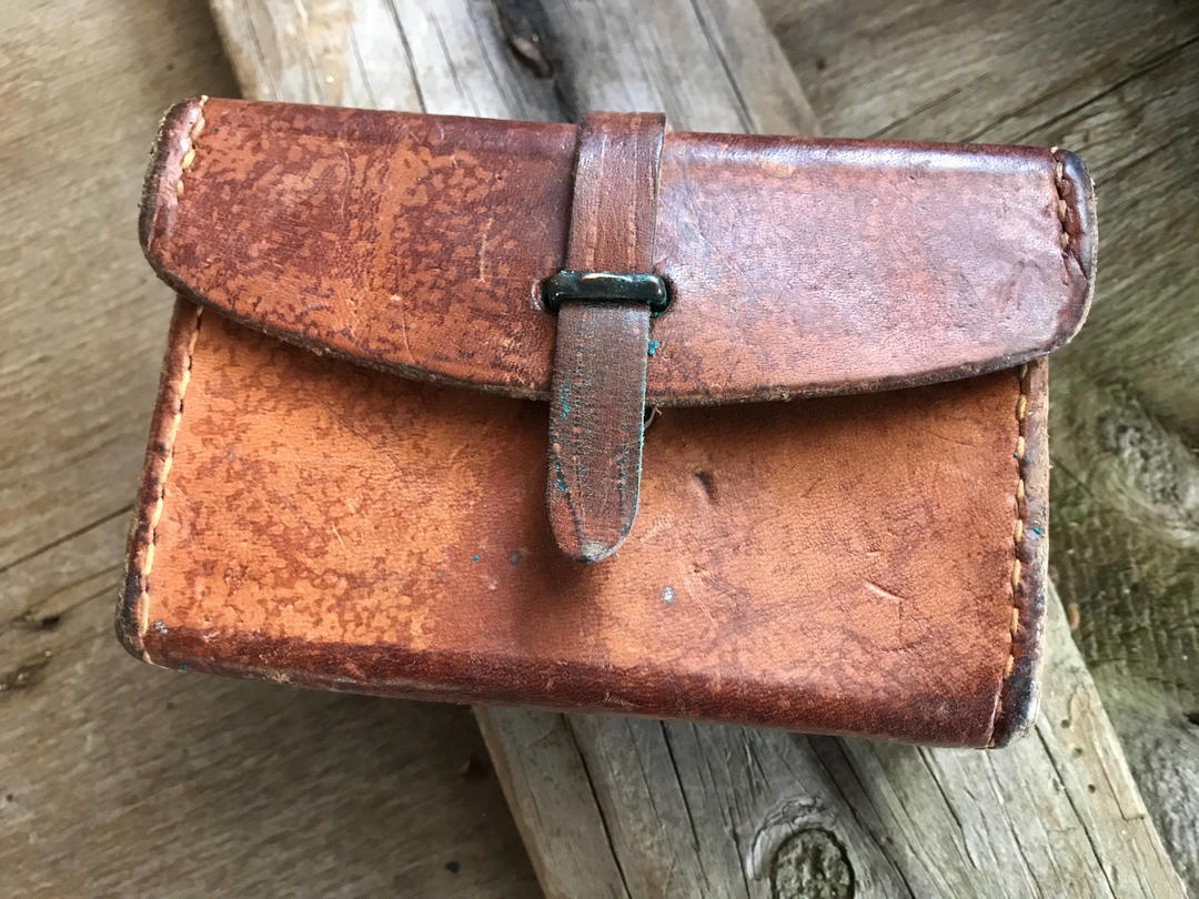 1940s Belt Pouch, Ammo, Case, Vintage Leather Hip Bag, Ammo Jan's