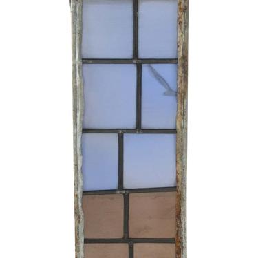 Robert Sowers Mid Century Blue &#038; Opaque Red JFK Glass Window
