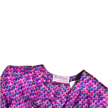 (M) Risposte Purple Mosaic Pattern Dress 073121 LM