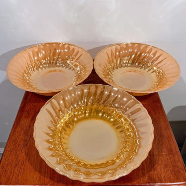 Vintage Anchor Hocking Fire King Peach Lustre Swirl | Over the