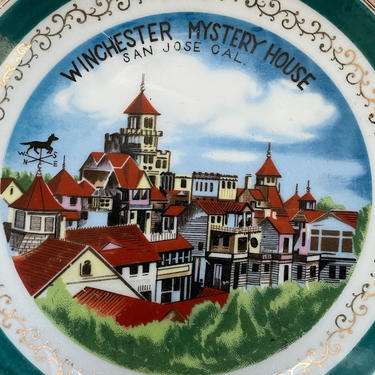 Vintage Winchester Mystery House Souvenir Plate | San Jose CA Collectible Plate by blindcatvintage