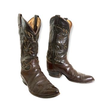 Vintage TONY LAMA Cowboy Boots ~ 10 D ~ Western / Rockabilly ~ Worn-In 