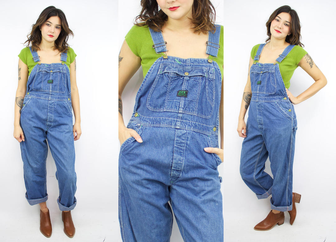 Vintage 80's 90's Blue Denim Overalls / ELY Big Buck Jean | Ruby ...