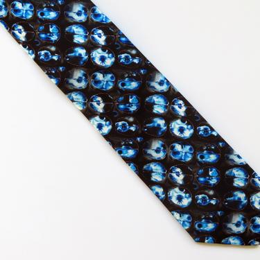 Indigo Brain Scan Silk Tie - Science Necktie - Neuroscience Tie 