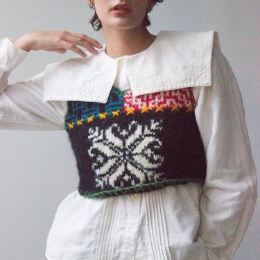 1990s Soft Wool Cropped Vest 