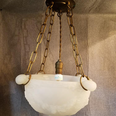 Clam Broth Glass Bowl Pendant Light. 15 x 22